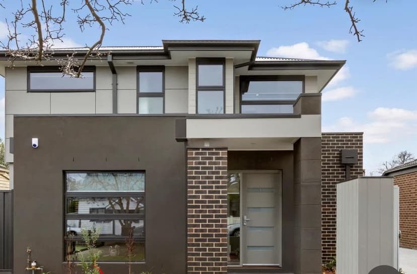 Beautifully painted exterior of a modern home